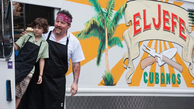 Emjay Anthony and Jon Favreau in a scene from the film, Chef.