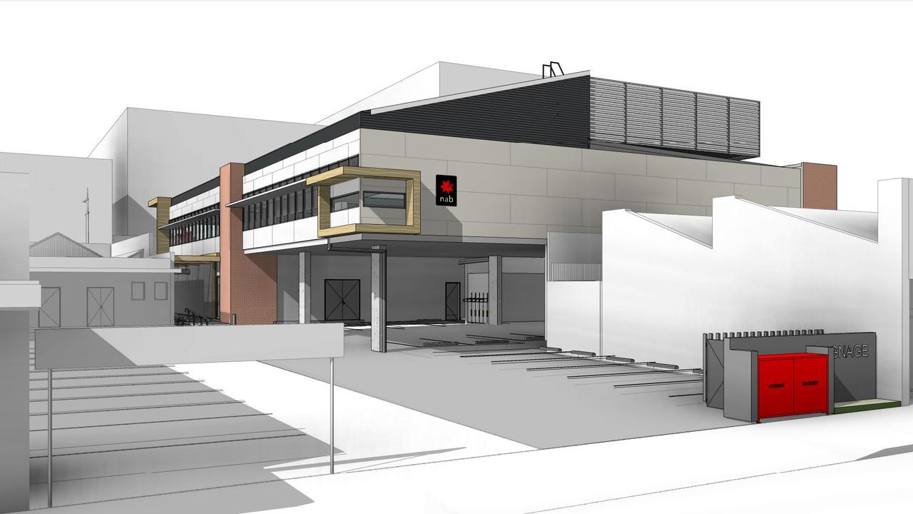 PROPOSED: Architectural designs and layouts for the proposed new National Australia Bank branch on Ruthven Street in Toowoomba City.