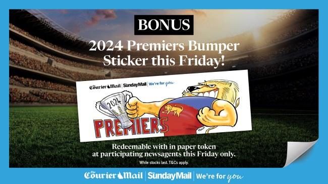 BONUS Lions Premiers bumper sticker – Friday 04 October