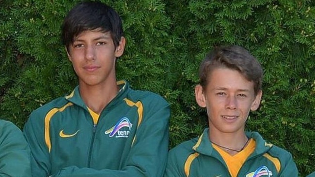 Alexei Popyrin and Alex de Minaur representing Australia at junior level.