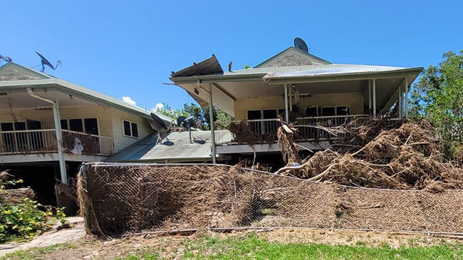 Flood damage at the Wujal Wujal Primary Health Care Centre's staff accommodation. Picture: Torres and Cape Hospital and Health Service