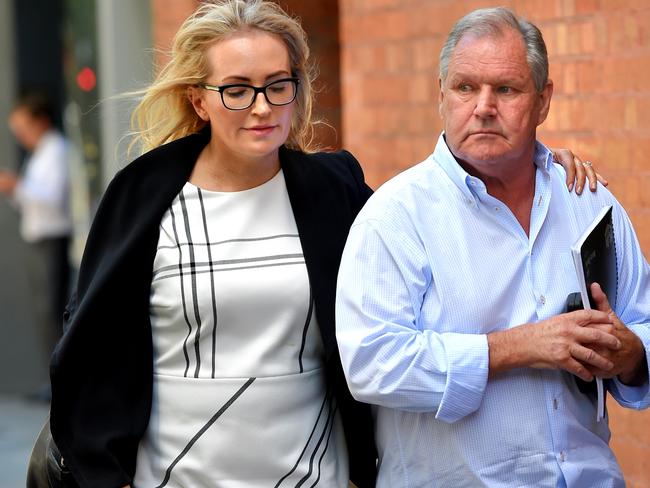 Emma Page-Campbell with her husband Robert Doyle. Picture: Nicole Garmston