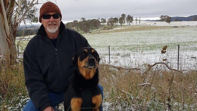 SNOW ROMP: Northern Star reader Phil drove with his dog Tarla from Cawongla to Ben Lomond chasing the snow on June 10, 2021.