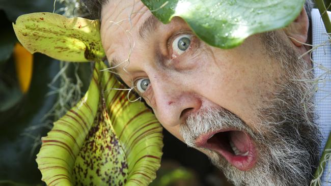 Botanic Gardens' director of horticulture Jimmy Turner at the Plants with Bite exhibition. (AAP / Image Bob Barker)