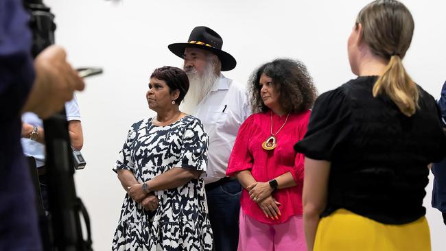 Federal Indigenous politicians Marion Scrymgour, Senator Pat Dodson and Malarndirri McCarthy also attended the Alice Springs meeting. Picture: NCA NewsWire / Sabine Haider