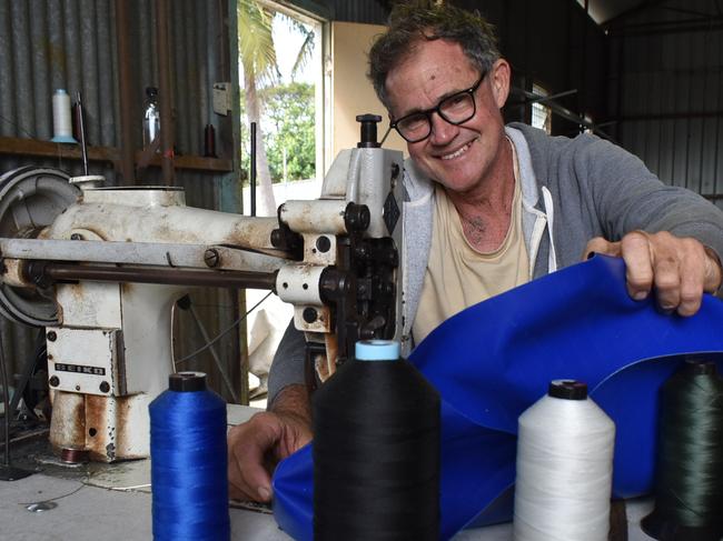 Richard Cameron, 60, is closing the family business Cameronâs Upholstery that his father started  in Mackay decades ago to retire. Picture: Rae Wilson