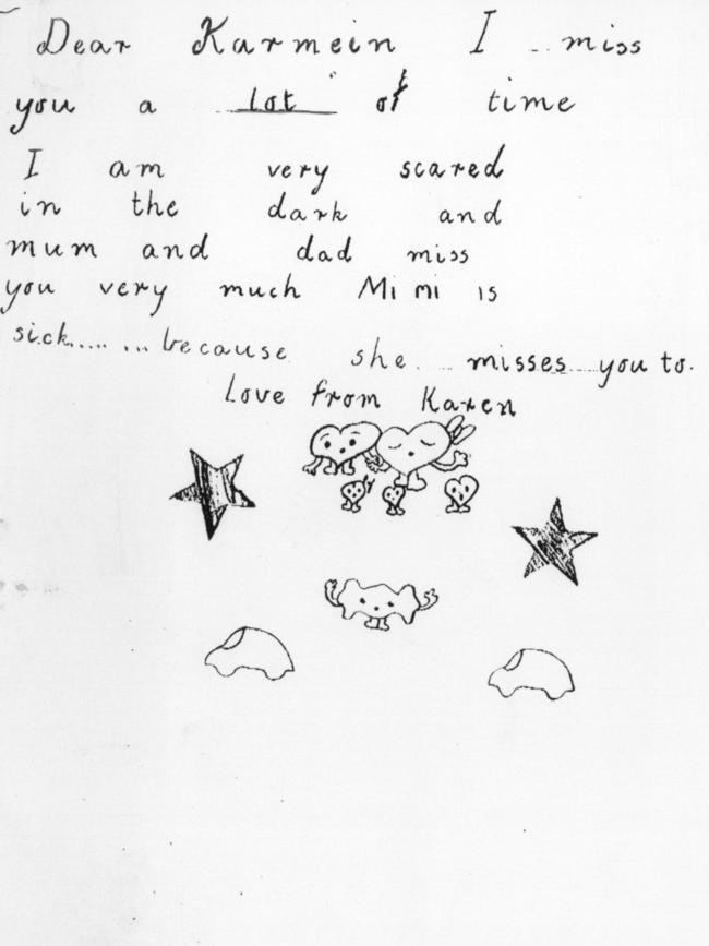 Karmein’s sisters Karly and Karen wrote her letters, hoping for her safe return.