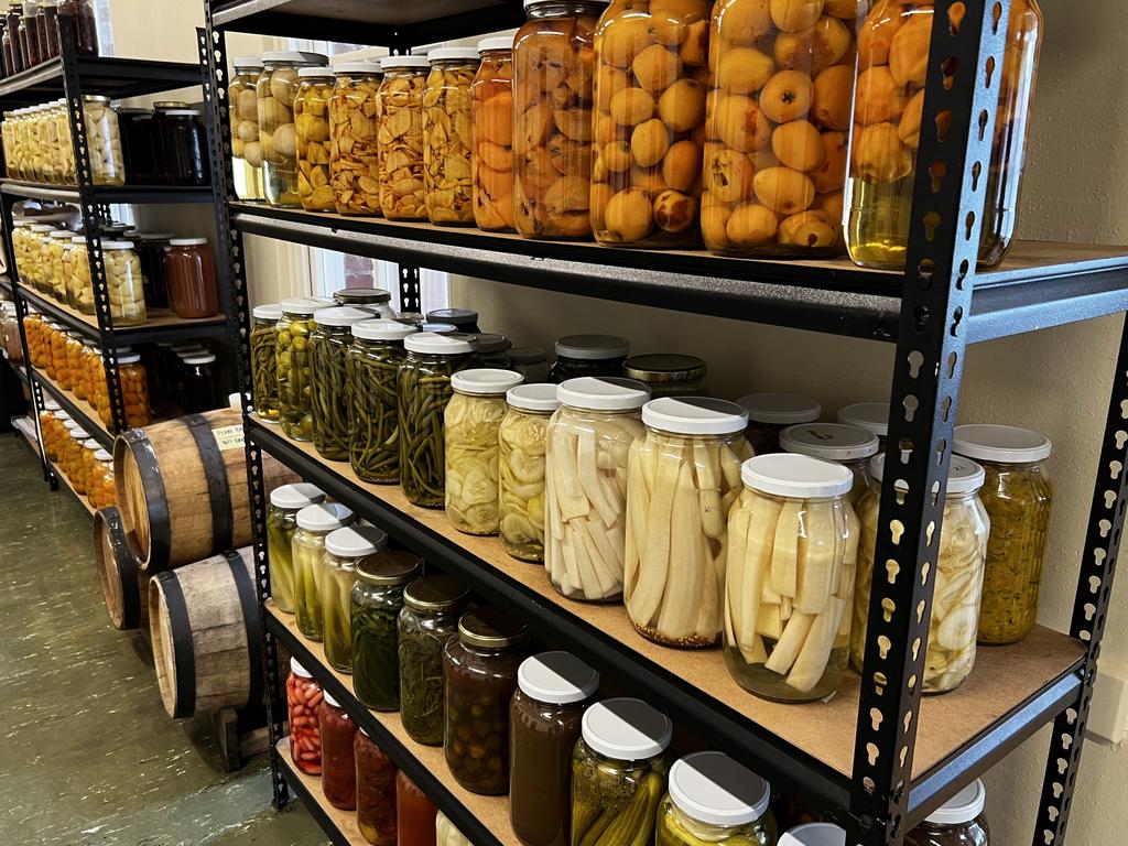 Agrarian Kitchen Experience. Extra produce from the garden is preserved and used in dishes on the menu. Picture: Philip Young