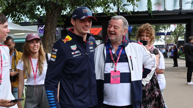 Max Verstappen with Paul Stoddard. Picture: Angelica Snowden