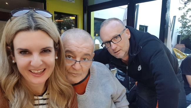 Gemma Tognini with her father, Bruno, and brother.