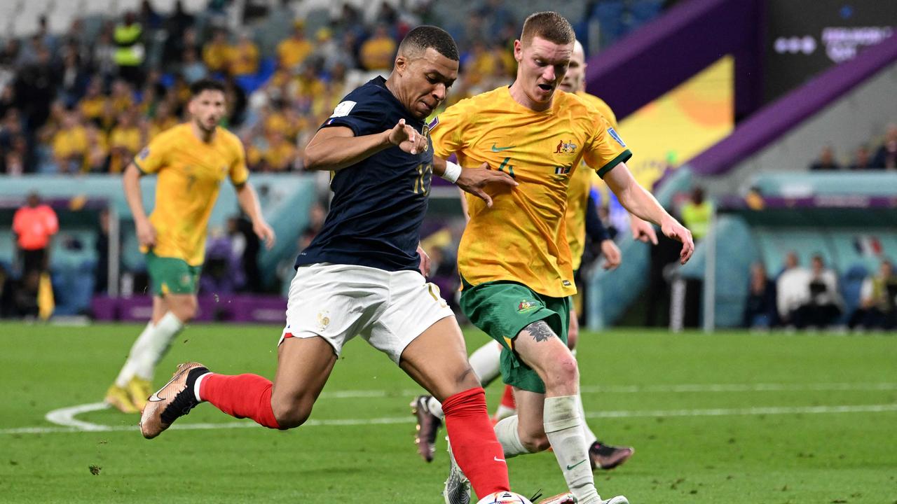 Mbappe dominated the Aussie defence. (Photo by Chandan KHANNA / AFP)