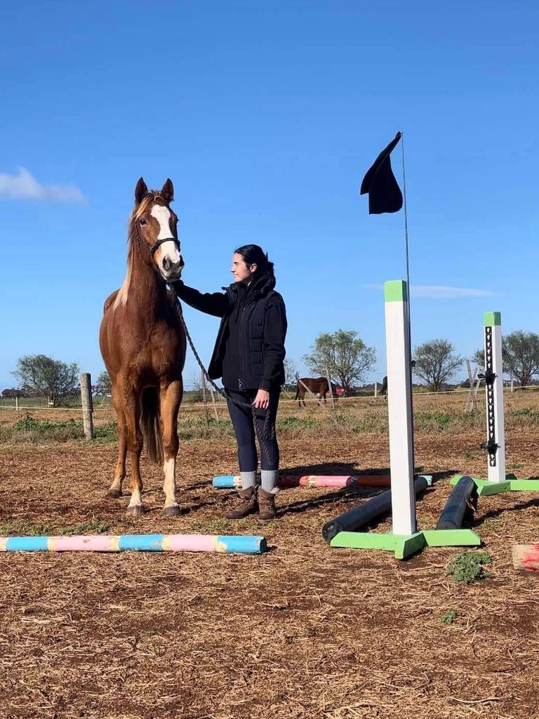 Kate Adatins with her horse Muffin. Picture: Supplied