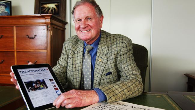 Former News Corporation executive Ken Cowley, who was instrumental in starting The Australian, with its first iPad edition.