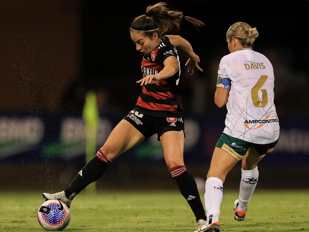 Melissa Caceres has had a solid two seasons with the Wanderers. (Photo by Mark Evans/Getty Images)