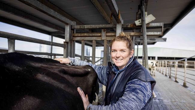 Lucy Collins is a vet and a dairy farmer in Dixie. Picture: Nicole Cleary