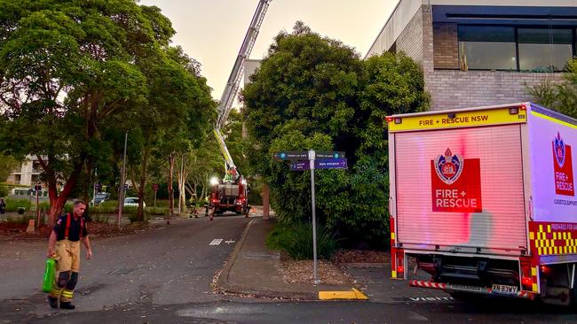 Fire has damaged part of the Lake Macquarie council chambers at Speers Point on November 27, 2024. Picture: Lake Macquarie City Council.