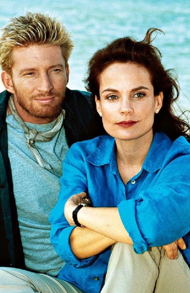 David Wenham and Sigrid Thornton in a scene from the TV series SeaChange.