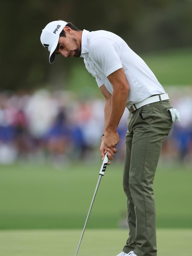 A missed eagle putt on the first playoff hole made things interesting. Picture: Mark Metcalfe/Getty Images