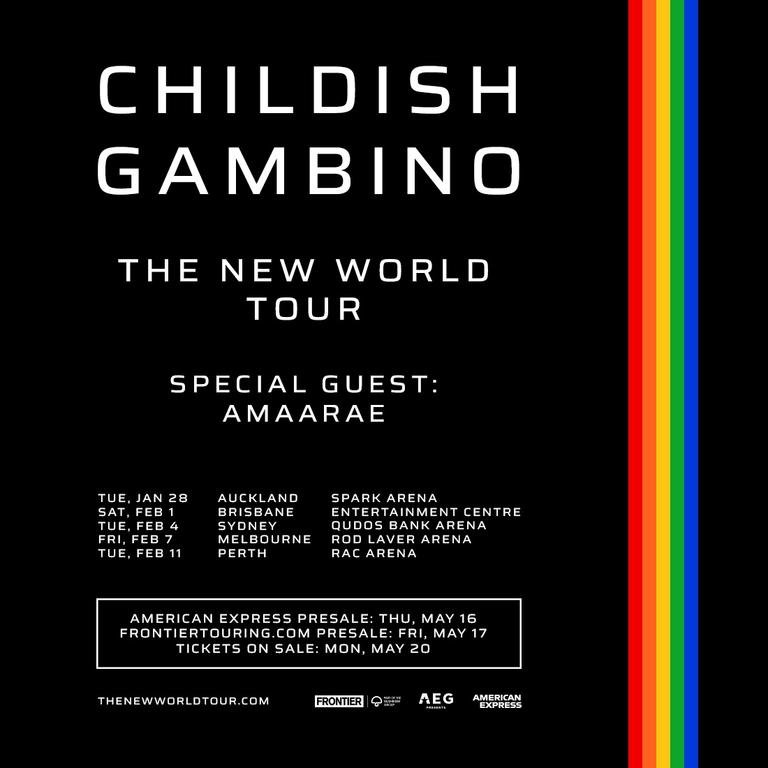 Childish Gambino Star reveals Australian tour The New World will see