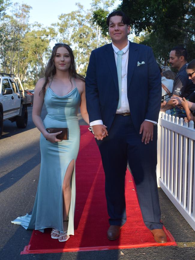 Mia O'Hara and Ryan Selwood at the North Rockhampton High School Formal 2023.