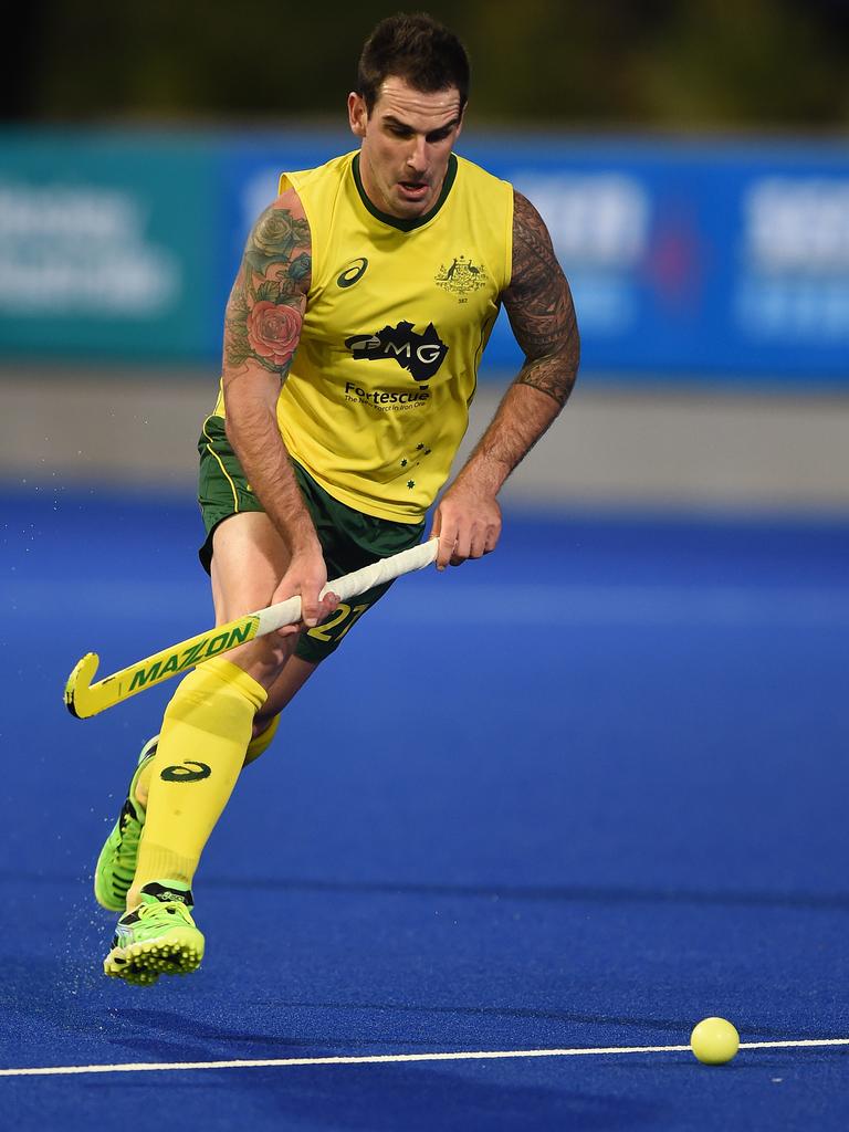 Kieran Govers in action for the Kookaburras. Picture: David Smith