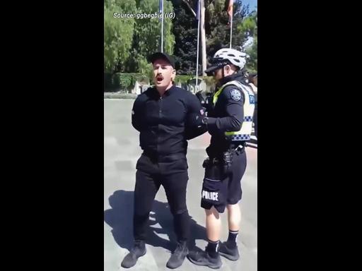 Neo-nazi Thomas Sewell is arrested by SA Police on Australia Day