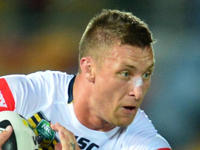 North Queensland Cowboys against Newcastle Knights at Smiles 1300 Stadium. Cowboys' Tariq Sims. Picture: Evan Morgan