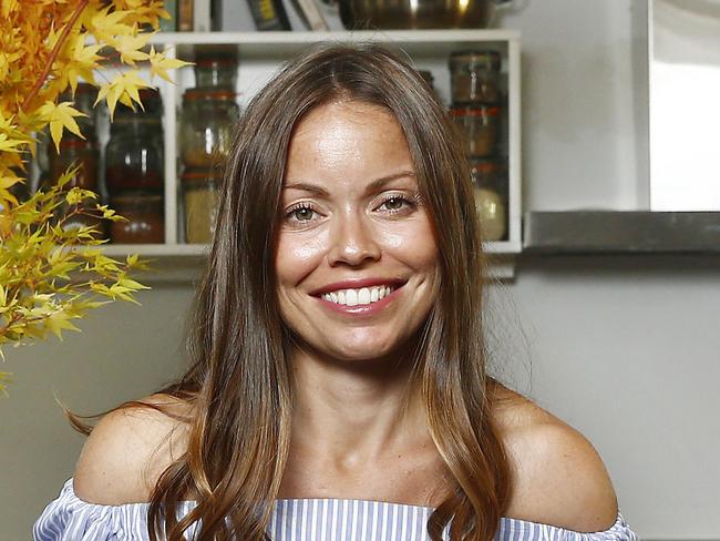 Rebecca Yazbek in the kitchen. At Home with Interior Architect Rebecca Yazbek. Picture: John Appleyard