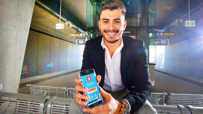 Mr Moukhallalati wants the app to be a tool for commuters to get to know each other. Picture: Phil Rogers