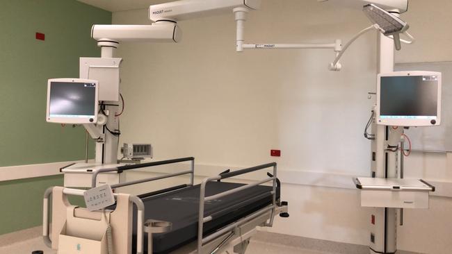 One of the resuscitation beds, part of the Emergency Department, at the new Northern Beaches Hospital. Picture: Julie Cross.