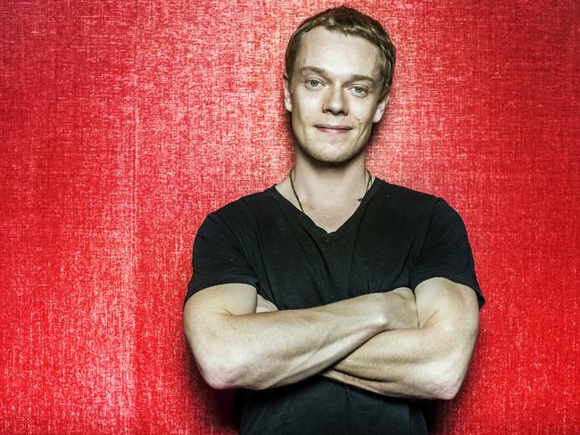 Alfie Allen, aka Theon Greyjoy, aka Reek, is in Melbourne to help launch the complete fifth season of Game of Thrones on DVD and Blu-ray. Picture: Sarah Matray