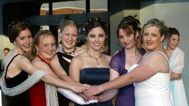 Education Geilston Bay High School Formal school leavers from left Josephine Ottaway of Geilston Bay Jenna Sharpe of Mount Rumney Kerri Sandman of Mount Rumney Kristy Briers of Claremont Bronwyn Gibbs of Geilston Bay and Leah Dakin of Geilston Bay at the Corus Hotel Hobart