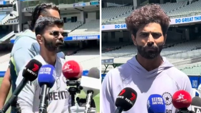 Ravi Jadeja only spoke in Hindi at a press conference. Photo: X.