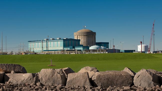 This is a publicity photograph from SCE&amp;G showing V.C. Summer Nuclear Station Unit 1. This photo shows the Reactor Building, which is the concrete cylindrical structure, Turbine Building, which is the large blue building, and the Switchyard, where the electricity is sent from the Nuclear Plant to the grid. Picture: Wikipedia