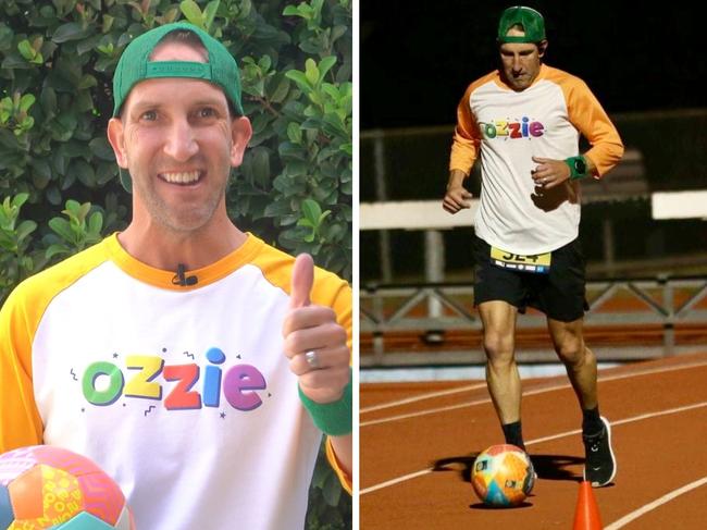 Scott Richard, or 'Ozzie', will be dribbling a football over 300km from Canberra to Sydney. Picture: Supplied