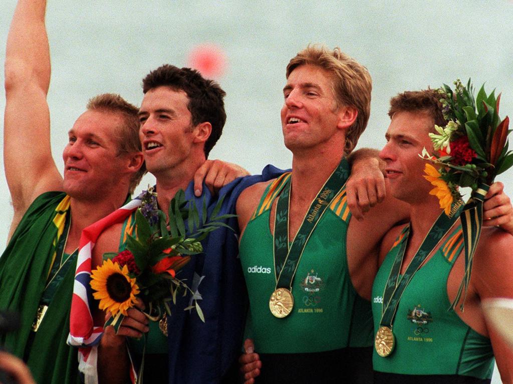 The Oarsome Foursome on the podium in Atlanta.