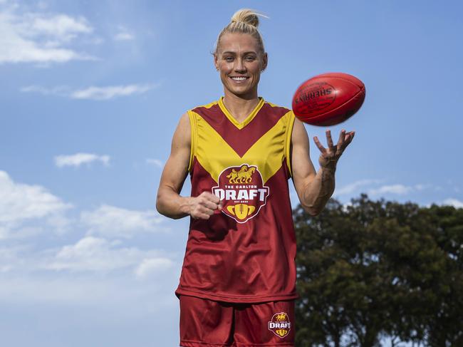 Erin Phillips will be the first woman to take part in the Carlton Draft.