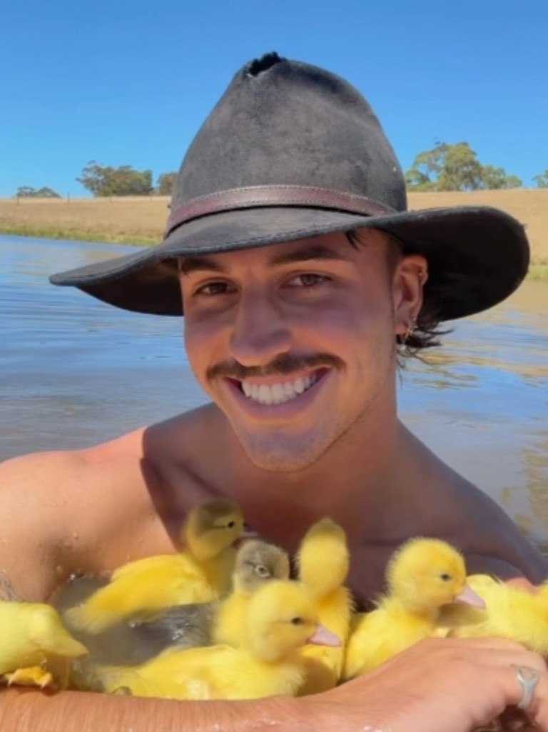 Liam Swiderski, 22, has amassed a large social media following from sharing his work antics the Hahndorf Farm Barn. Picture: Instagram @liamswiderski