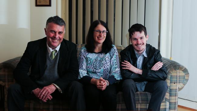 Adam Staples recently moved back home with his parents Rod and Meaghan. Picture: Gaye Gerard