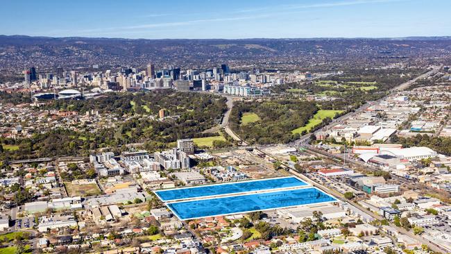 The former Brompton gasworks site. Picture: Supplied by Renewal SA