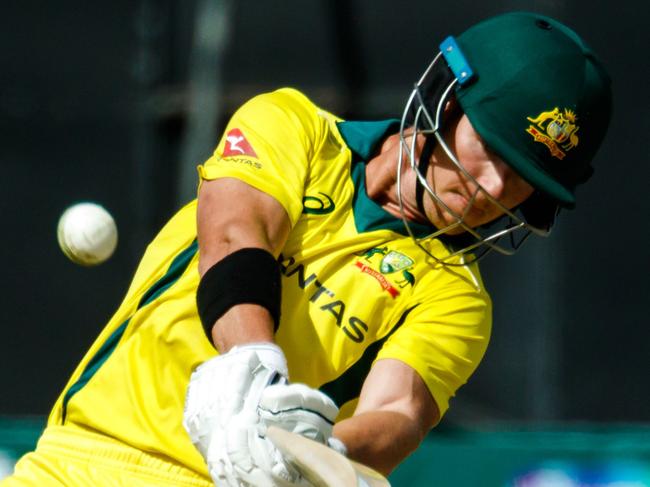 Australia batsman D'Arcy Short in action during the final of the tri-series played between Pakistan and Australia in a T20 tri-series at the Harare Sports Club, July 8, 2018. Picture: AFP