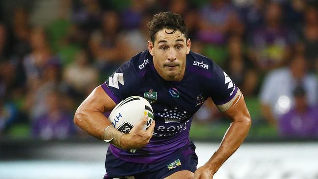NRL Round 1 - Melbourne Storm v St George Dragons at AAMI Park, Billy Slater in action. 7th March 2016 Picture: Colleen Petch.