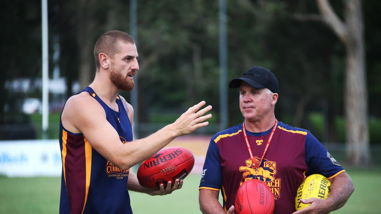 Liam Jones at training for his new club Palm Beach Currumbin. Picture: Glenn Hampson