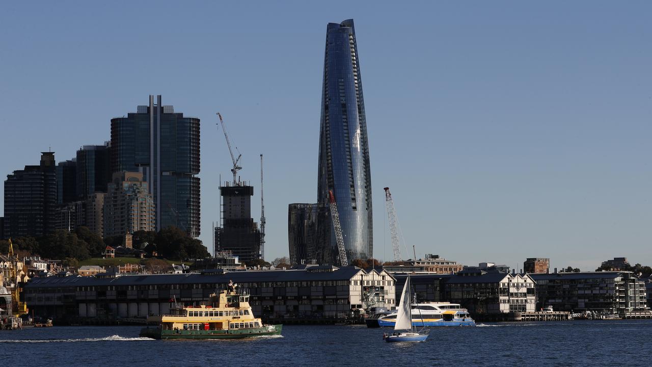 The NSW inquiry resulted in Crown being denied a gaming licence for its brand new Sydney casino, which dominates the skyline with its 275m tower on the Barangaroo waterfront. Picture: NCA NewsWire/Nikki Short