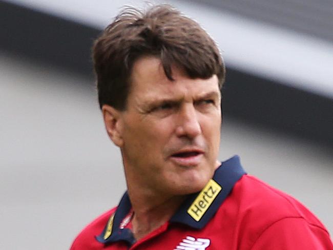 Melbourne coach Paul Roos during GWS Giants v Melbourne Demons at Spotless Stadium. pic. Phil Hillyard