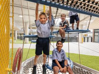 Students enjoy the newly completed Santa Sophia Catholic College in Box Hill. Picture: Daniel Kukec Photography