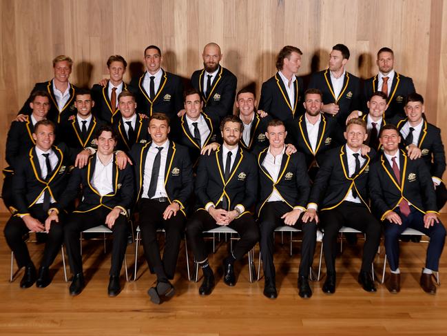 The team in their All Australian blazers. Picture: Dylan Burns/AFL Photos