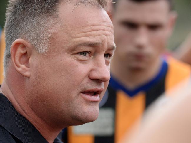 VAFA: St Bernard's versus University Blacks at St Bernards College, West Essendon. Victorian Football Association St Bernards coach Anthony Rock. Pictures: Angie Basdekis