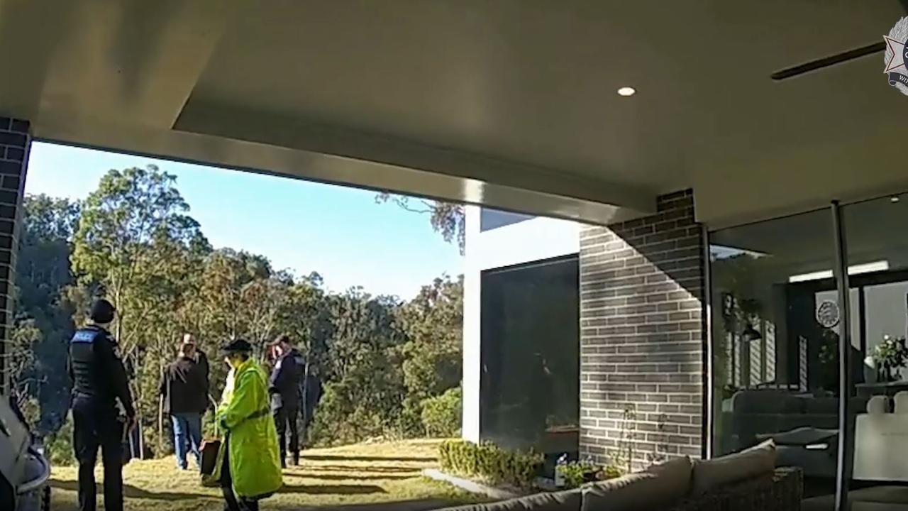 Bodycam footage from the morning Mrs Crawford was found dead on her Lockyer Valley property. QLD Police