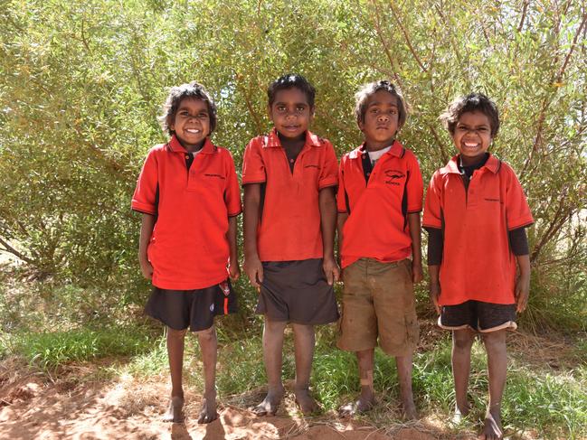Ampilatwatja School. Krystal Nelson, Delaneon Graham, Nevron Martin, Phrisaya Peterson